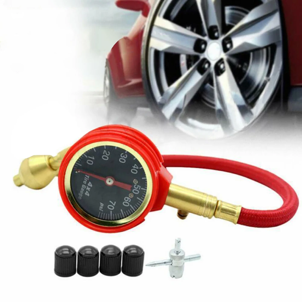 4X4 Air Deflators With 70psi Pressure Gauge 4WD Tyre/Tire Deflators Tyre Deflator Deflators Tire Pressure Gauge Dial Valve Tools