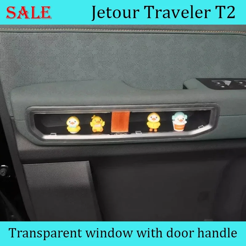 

Прозрачная перегородка для хранения, подходит для JETOUR Traveler T2 2023 +, дверная ручка автомобиля, Модифицированная оконная перегородка для хранения, аксессуары для салона автомобиля