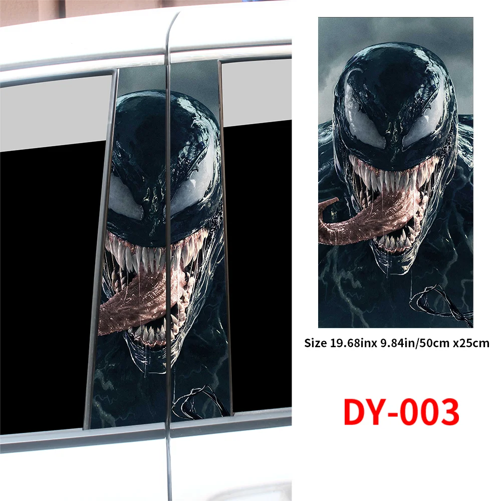 Venom Car Graffiti Stickers Auto B Pillar Waterproof Cool Decoration Cover Scratches Sunscreen Car Doors Pillar Vinyl Decals