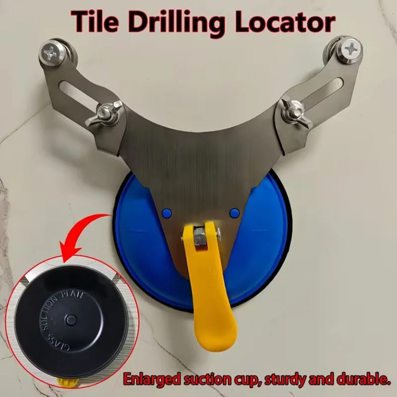 Adjustable Tile Drilling Locator Suction Cup Locator Tile Auxiliary Tools for Drill Less Than 220mm in Diameter Strong Suction