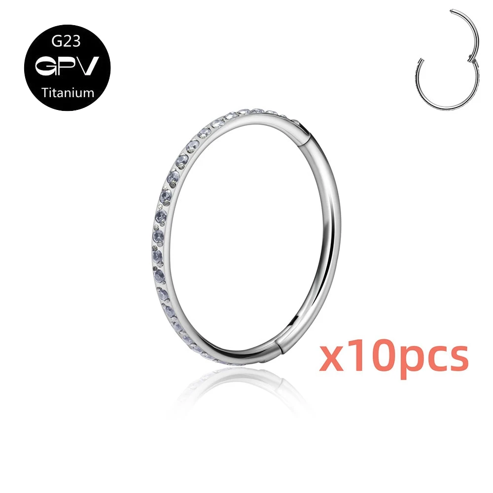ASTM Titan Septum Ring 20G Clear 4