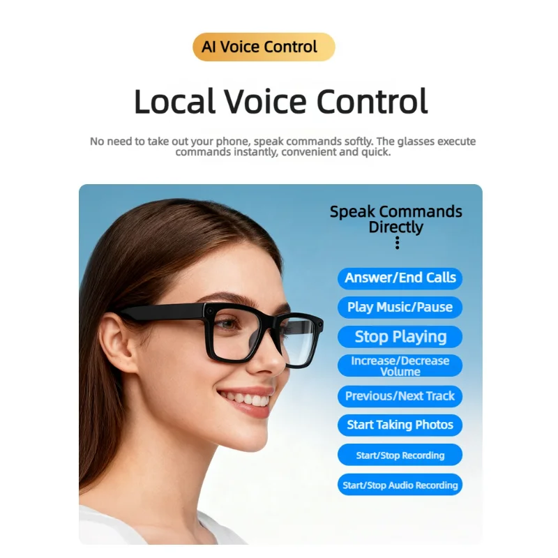 

New Upgrade Smart glasses With Camera Video Recording AI Photo Recognition Bluetooth Call Translation Voice Sunglasses Men Women