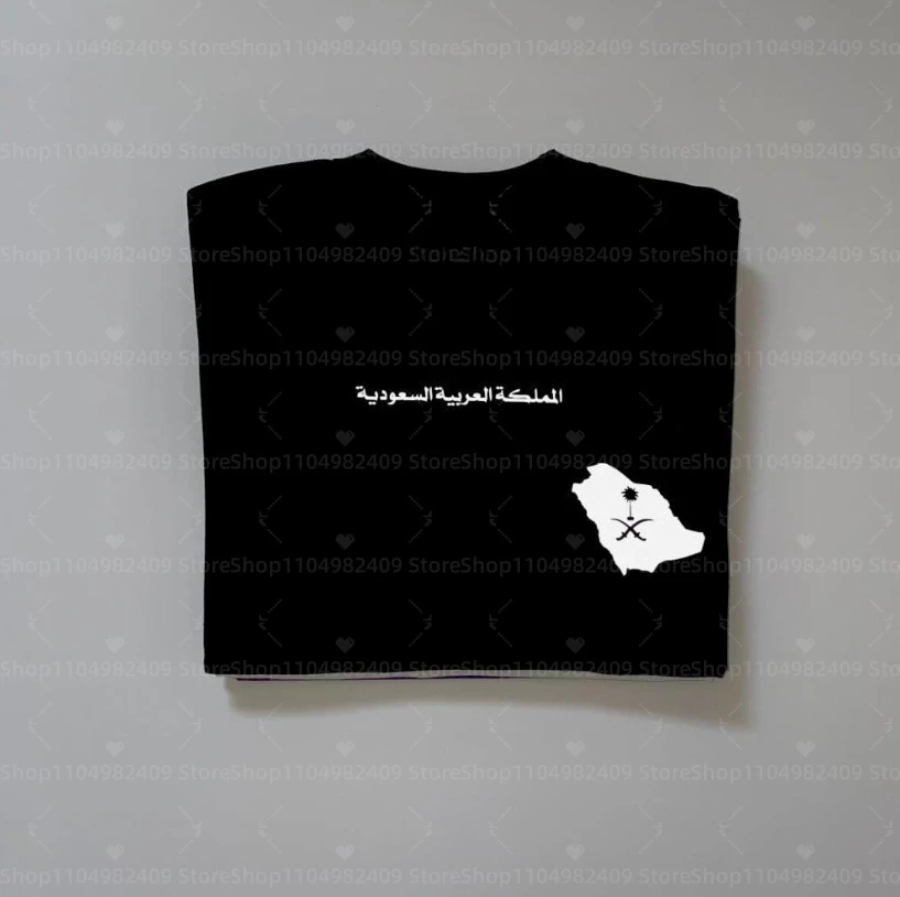 المملكة العربية السعودية اليوم الوطني يوم المؤسس تي شيرت الرجال القطن الأسود قصير الأكمام عيد الفطر تي شيرت الصيف عادية الراحة #1