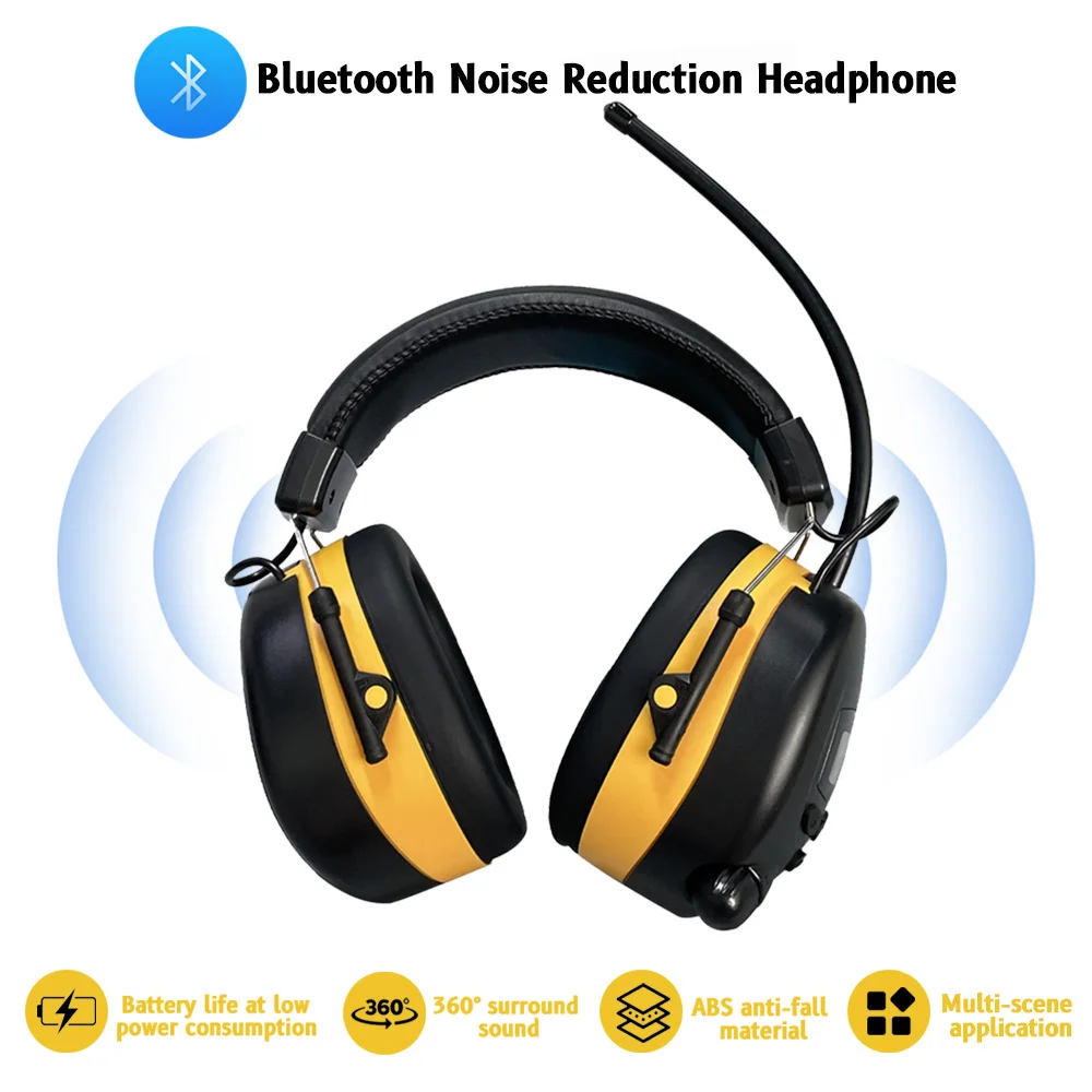 NEW Noise Reduction Safety Ear Muffs, Shooting Hearing Protection Earmuffs Digital AM FM Radio Stereo Noise Cancelling Headphone