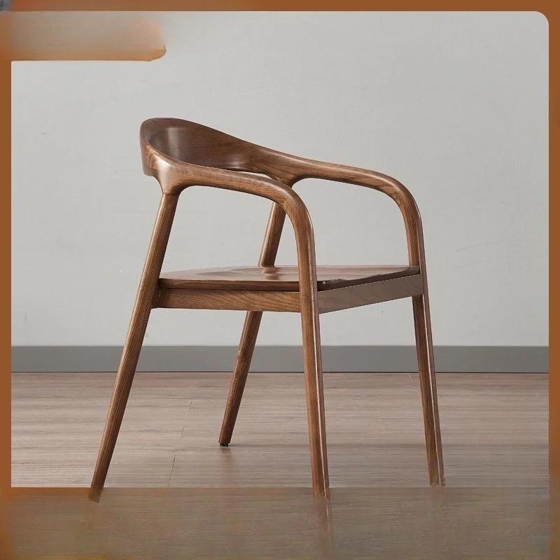 식당 의자 중국 의자, 북유럽 단일 단단한 나무, 학습 레스토랑 고급 편안한, 복고풍 단순 캐주얼