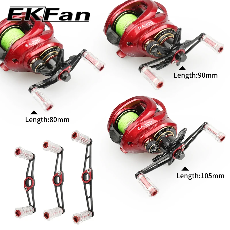 EKFan 80/90/105mm Baitcasting-Angelrolle 7*4/8*5 Universalgelenk mit Acrylknopf Ultraleichter 10g Köderrollengriff – Detail 11