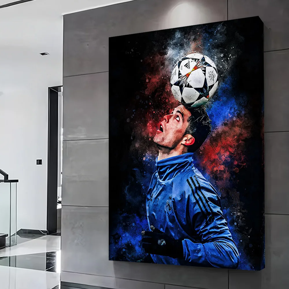 Cristiano Ronaldo Soccer Ball Portrait Printing Poster Customizable Pictures Wall Art Canvas Painting for Wand Deko Home Decor