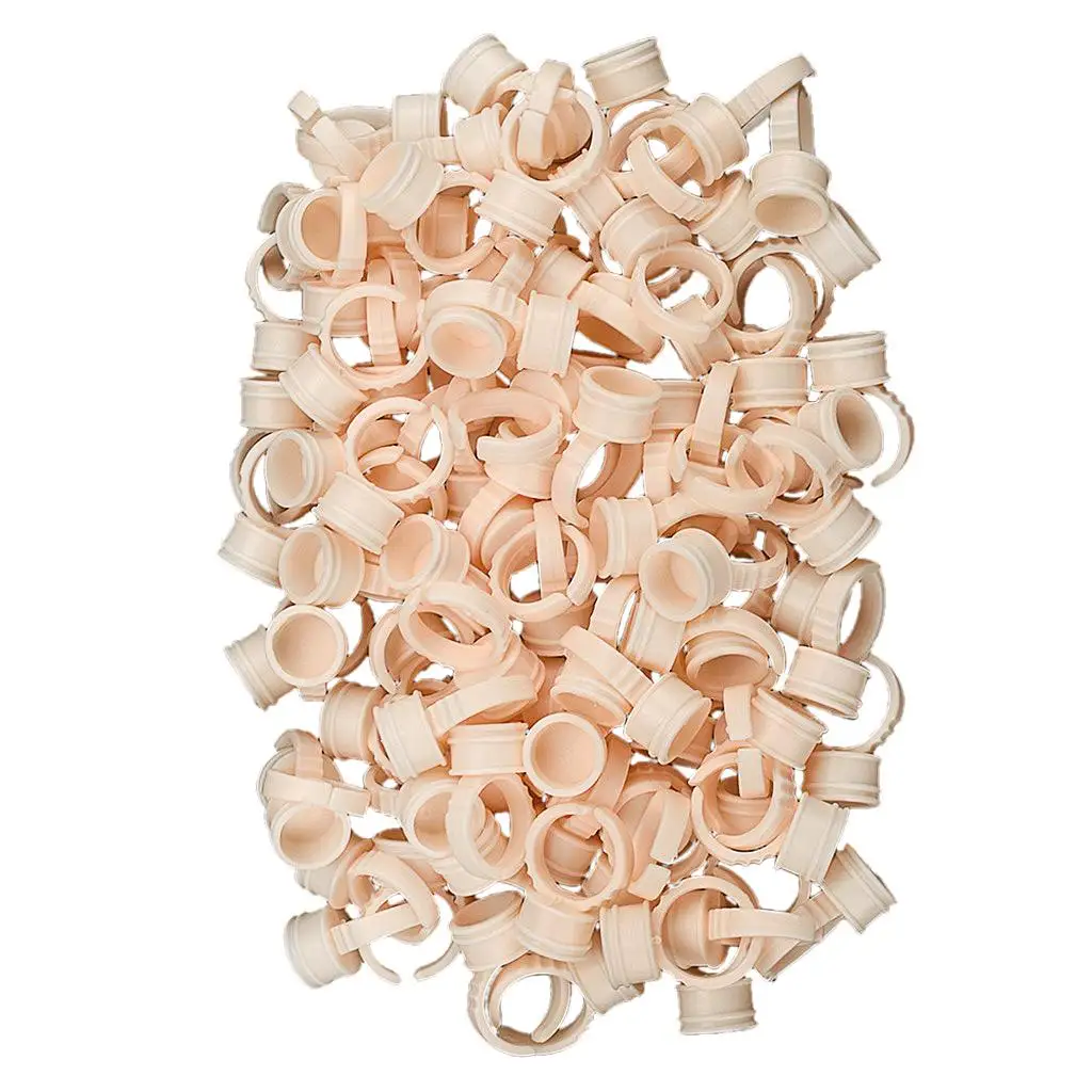 

2-4pack 100PCS Silicone Pigment Rings Ink Cups Makeup Ring Glue Holder