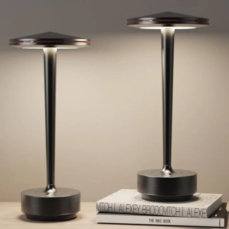 

2pack Rechargeable Cordl Table Lamp, LED Portable Powered LED Battery Light 6000mAh USB Desk Lamp, for Restaurants Outdoor