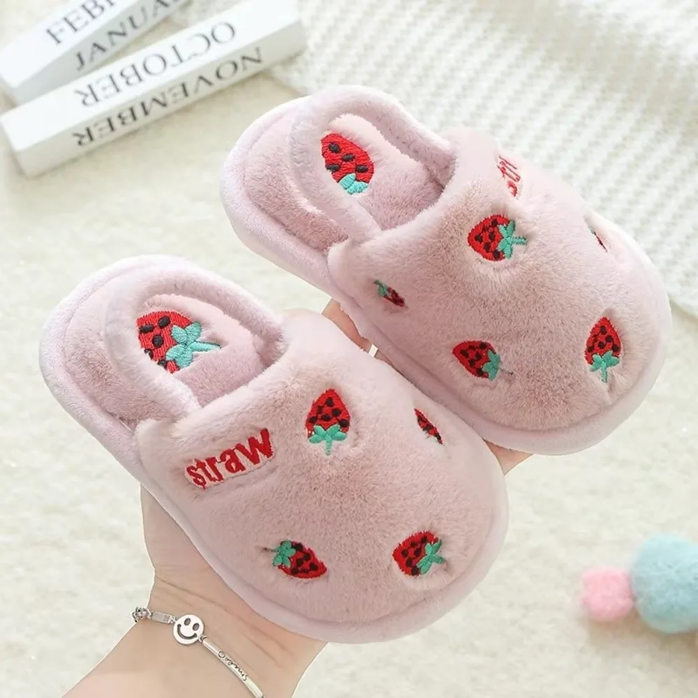 

Cute Cartoon Children Slippers Warmth Winter Cotton Toddler Shoes Fluffy Shoes Newborn Learning Walking Shoes Kids Slipper