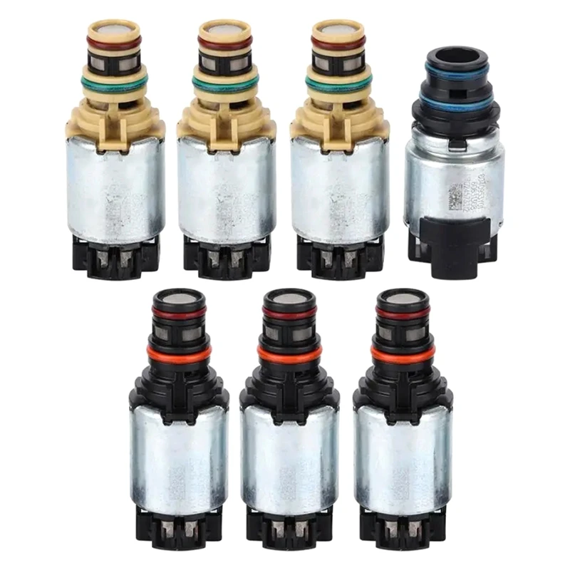 7Pcs Automatic Transmission Solenoid Set 6T40 6T30E 6T40E 6T45E 6T50E 6T30 Replacement Parts For Buick Lacrosse Auto Accessories