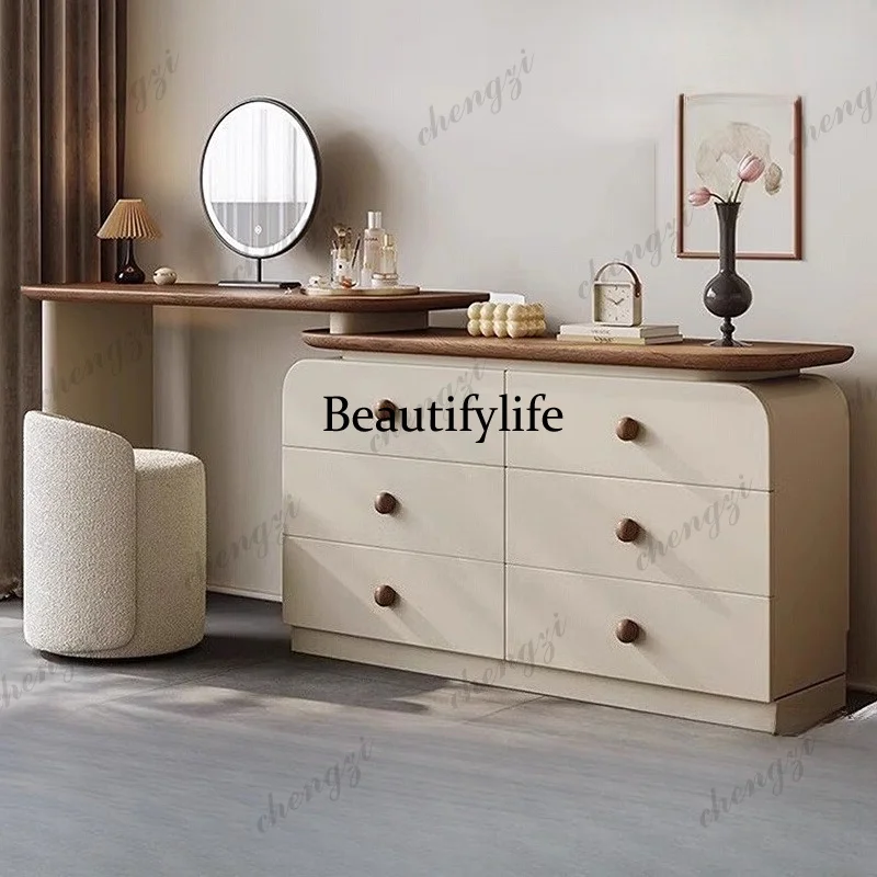 A68  Wood Shelf Vanity Table College Dorm Essentials Big Luxury European Dressing Table Storage Mesa Hotel Furniture