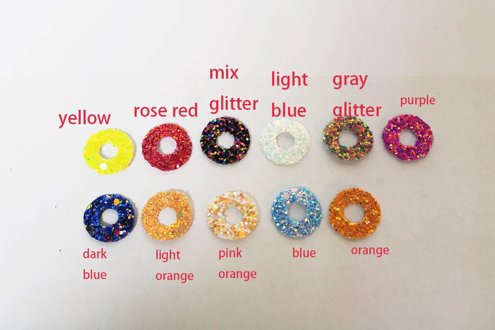 10PAIRS  14MM TO 35MM WHITE PUPIL 3D COMICAL ROUND GLITTER TOY EYES COLORFUL DOLL EYES -T10