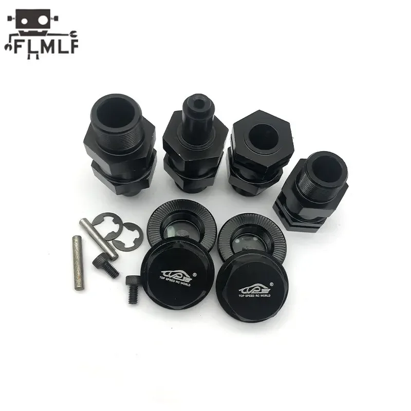 Rc Car Front Rear 24mm Wheel Hex Hub Extended Axle and Wheels Nut Set for 1/5 HPI ROFUN BAHA ROVAN KM BAJA 5B 5T 5SC Truck Parts