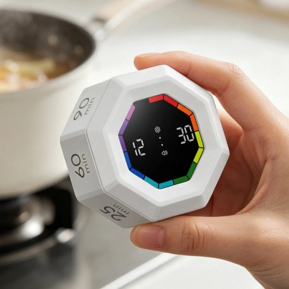 Magnetic Gravity Sensor Timer Smart Visual Flip Timer Clock Productivity Flip LED Display Kitchen Timer Alarm Clock