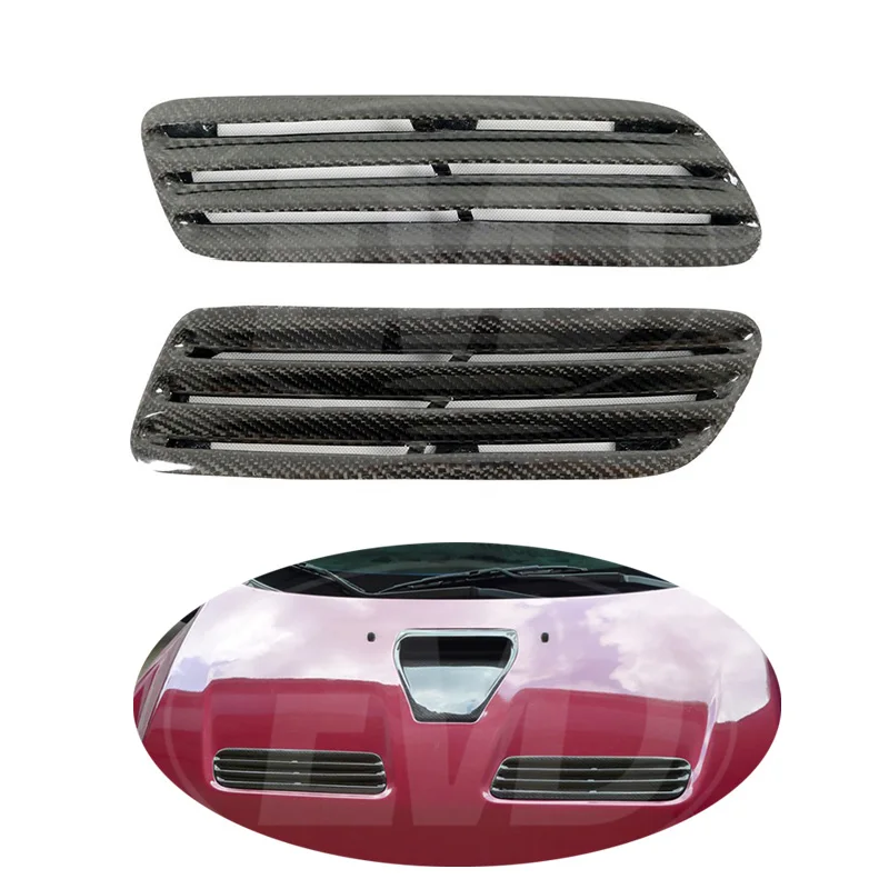 

FOR 2008-2015 MITSUBISHI LANCER EVOLUTION EVO X BONNET PART CARBON FIBER SIDE HOOD VENT OEM STYLE