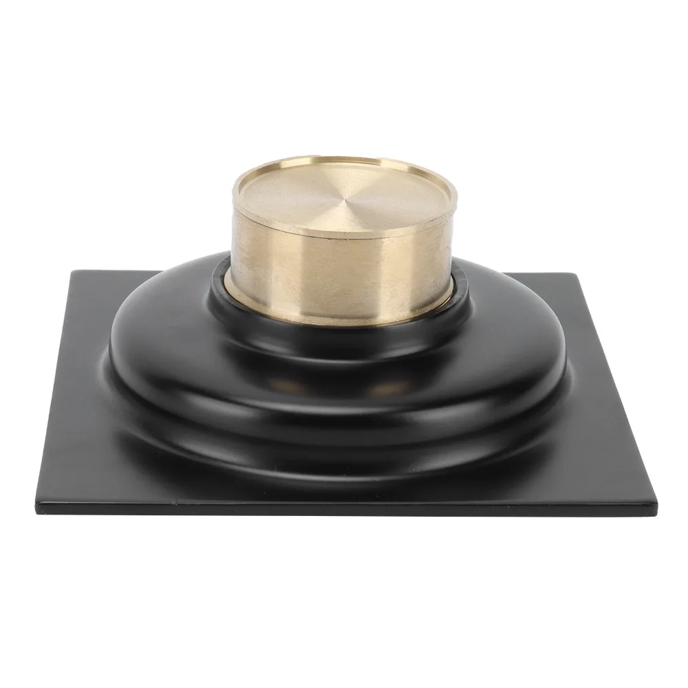Durable Stainless Steel Floor Drain Square Dual Use Shower Drain Automatic Closing Black Self Sealing Drain Basement