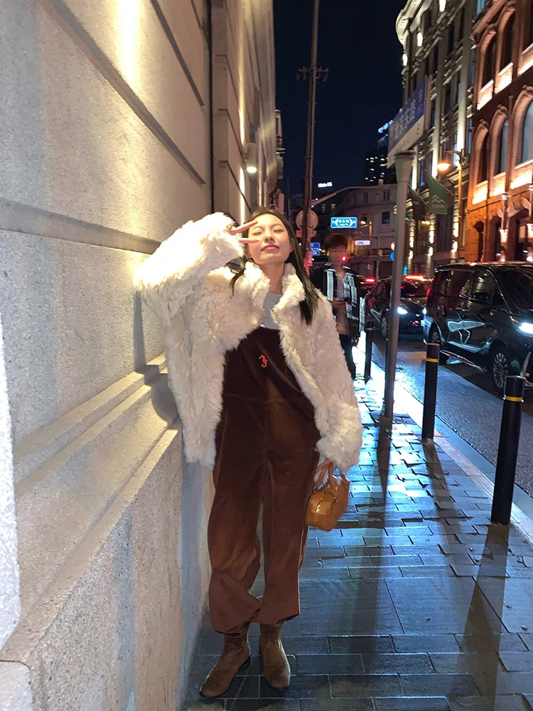 토카 리얼 퍼 2024 신상 여성용 보온 일체형 아우터웨어 긴 소매 라운드 넥 출퇴근 스타일 한국 버전