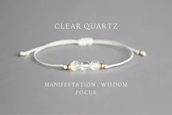 Clear quartz women's Bracelet Jewelry Healing Crystal bracelet