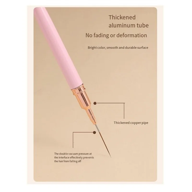 AA20-5PCS 7/9/11/15/25 มม.เล็บชุดแปรง UV เจลเล็บชุดแปรง French Stripe Line วาดภาพวาดดอกไม้ปากกาเครื่องมือ