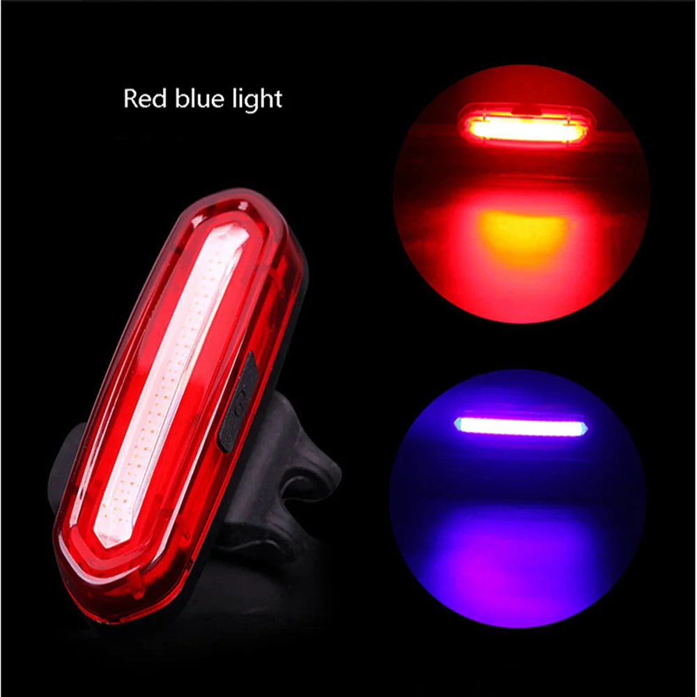 Rear Bike Tail Light USB Rechargeable Red Ultra Bright Taillights Fit On Any Bicycle/Helmet Easy to Install for Cycling Safety