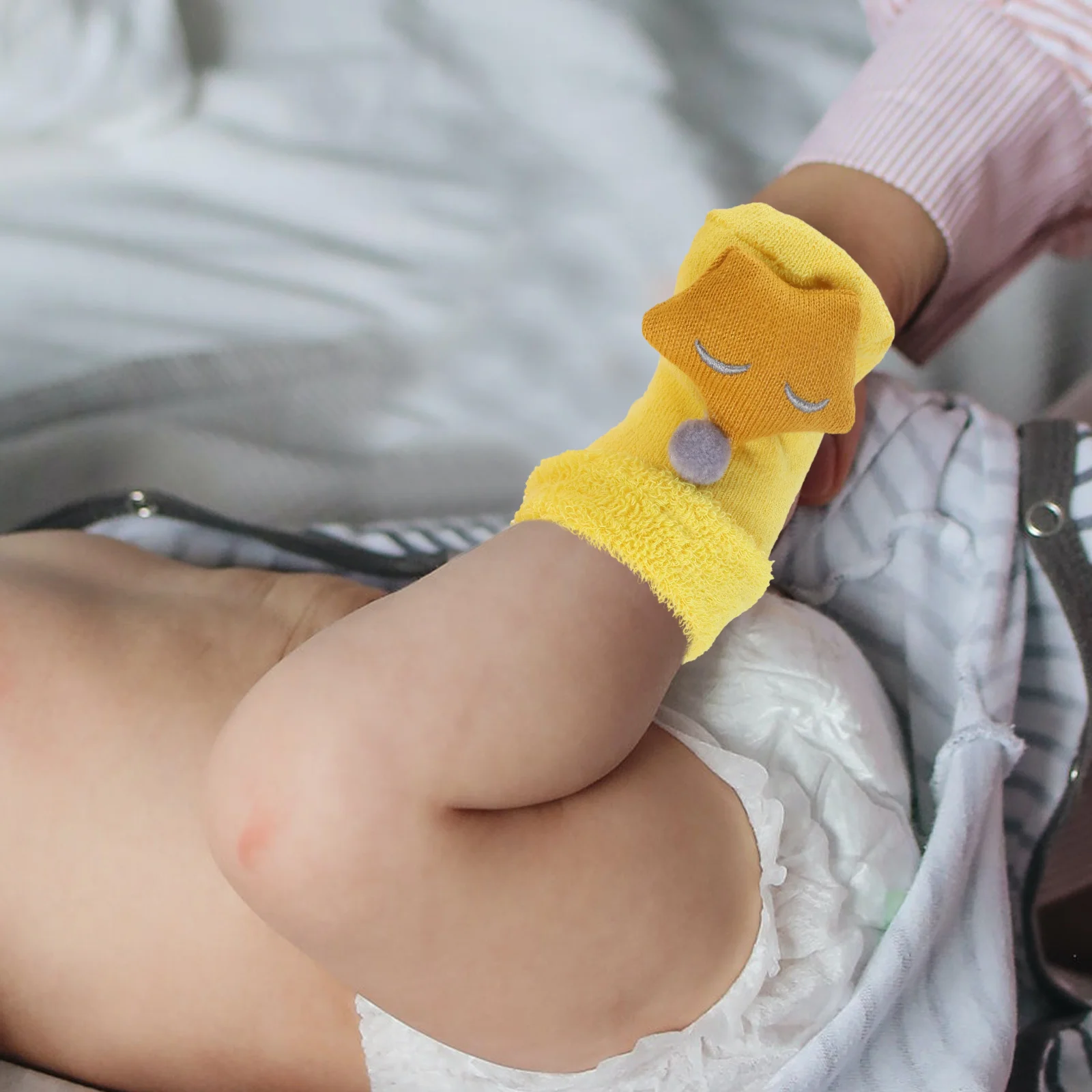 

3pcs 3 Pairs Anti-Skid Cartoon Kids Cartoon Animal Design Anti Skid Cotton Socks For Toddlers Kids Floor Socks