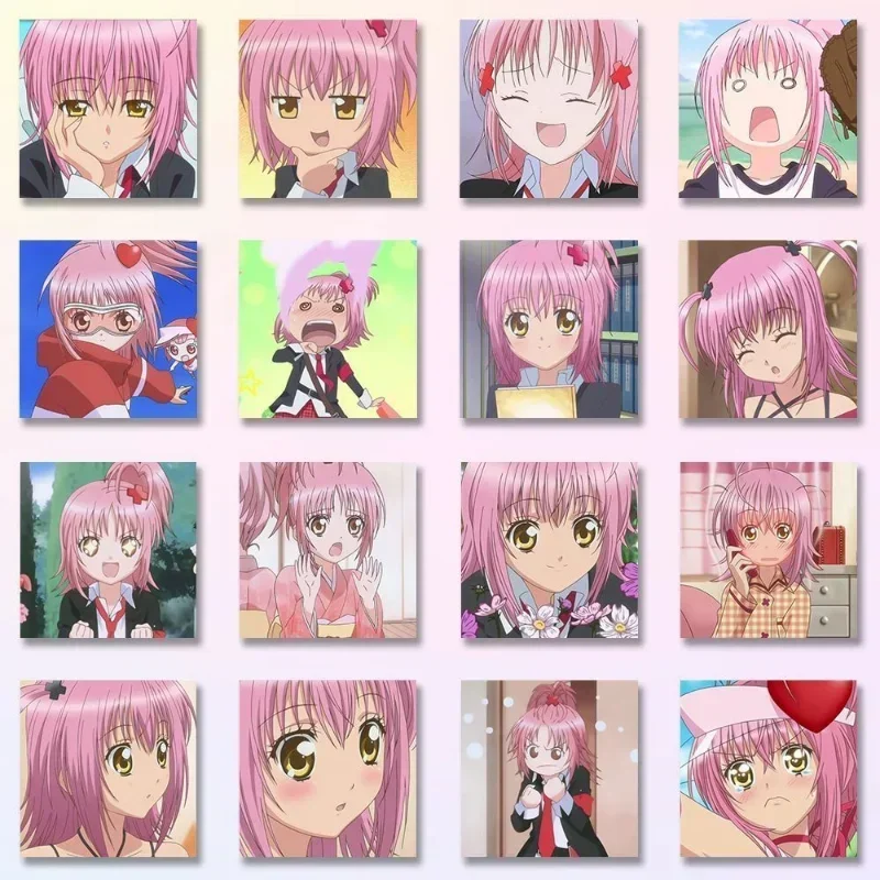 Hinamori Amu Sticker Shugo Chara Anime Goods Kawaii Stickers Cute Laptop Phone Case Decor School Supplies Student Stationery