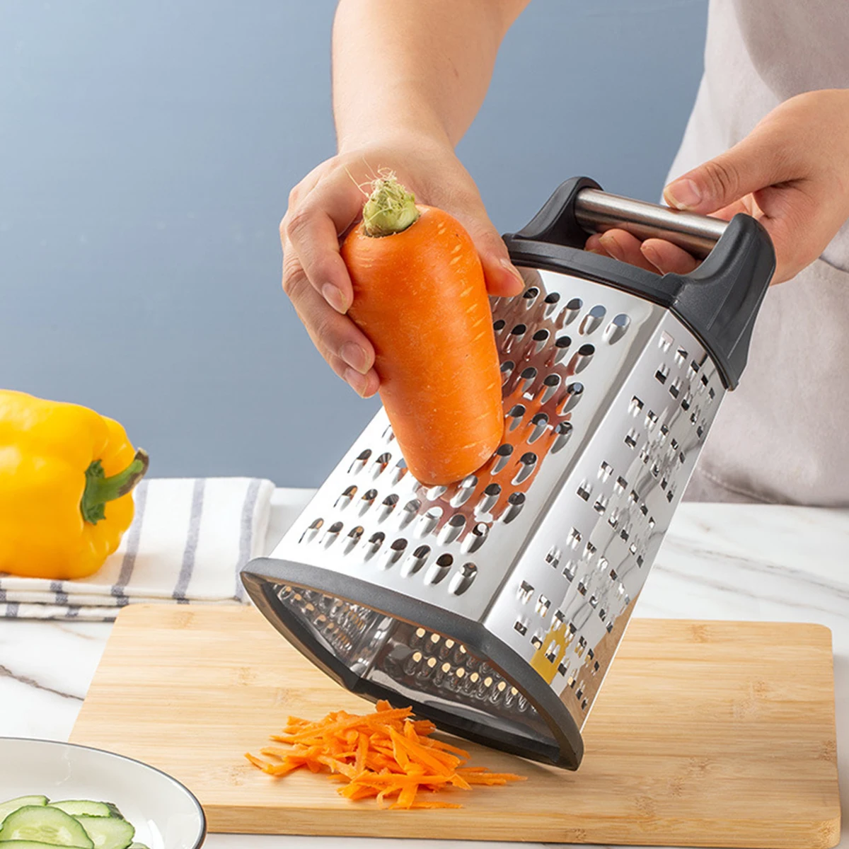 1PC-Four-Sided Plane; Stainless Steel Vertical Planer; Vegetable and Melon Planer; Julienne Peeler