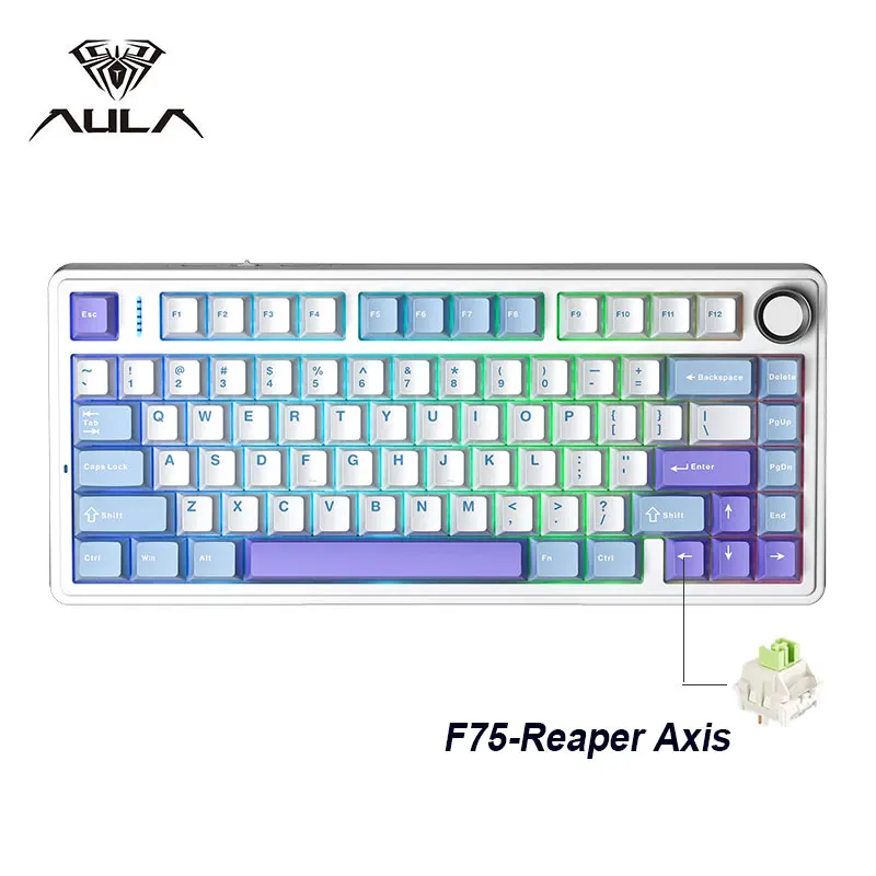 新品　AULA F75 ライトグレーキーボード Amazon | EPOMAKER x Aula F75 ゲーミングキーボード ガスケット