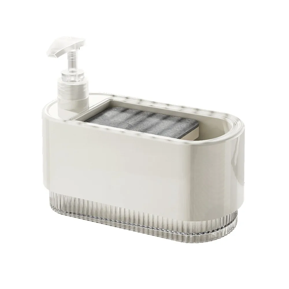 

Plastic Kitchen Soap Dispenser with Sponge Holder Leak-Proof Detergent Dispenser Cleaning Tool Hand Soap Pump