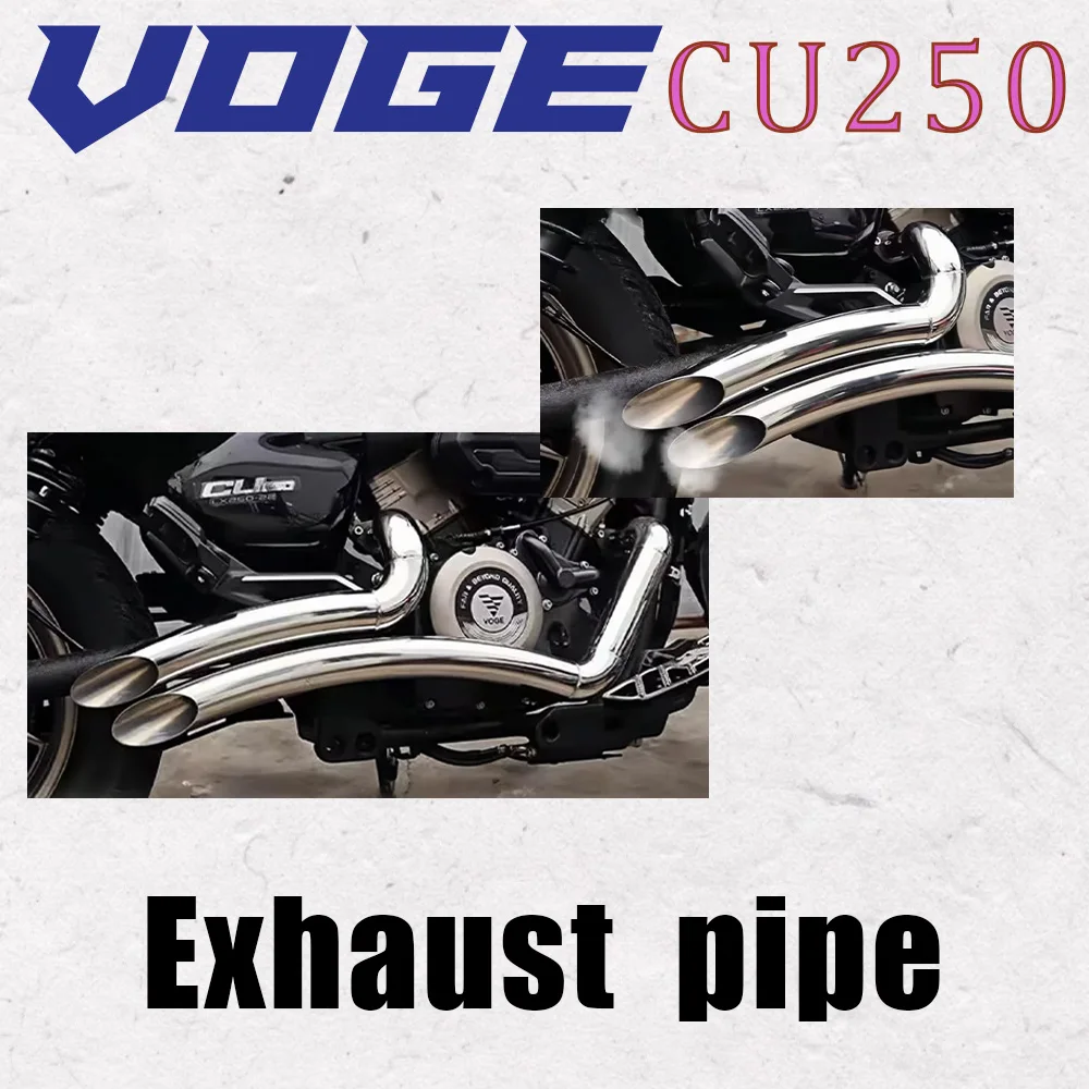 

Suitable for VOGE CU250 exhaust pipe sweeping straight-row horseshoe sound with silencer VOGE CU250 modified exhaust
