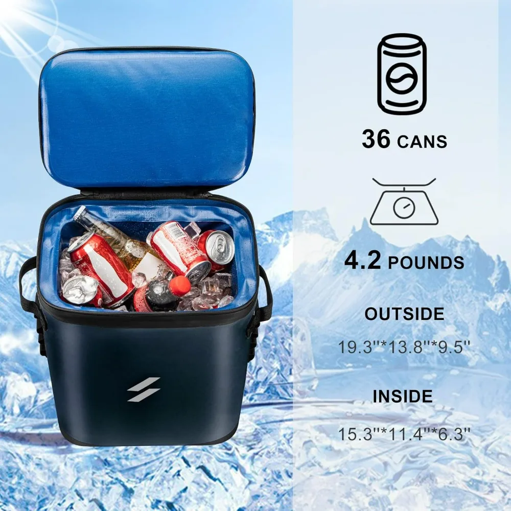 Backpack Cooler Bag Insulated Leak-Proof Soft Cooler Waterproof 30 Can Portable Large Backpack with Cooler for Camping, Beach