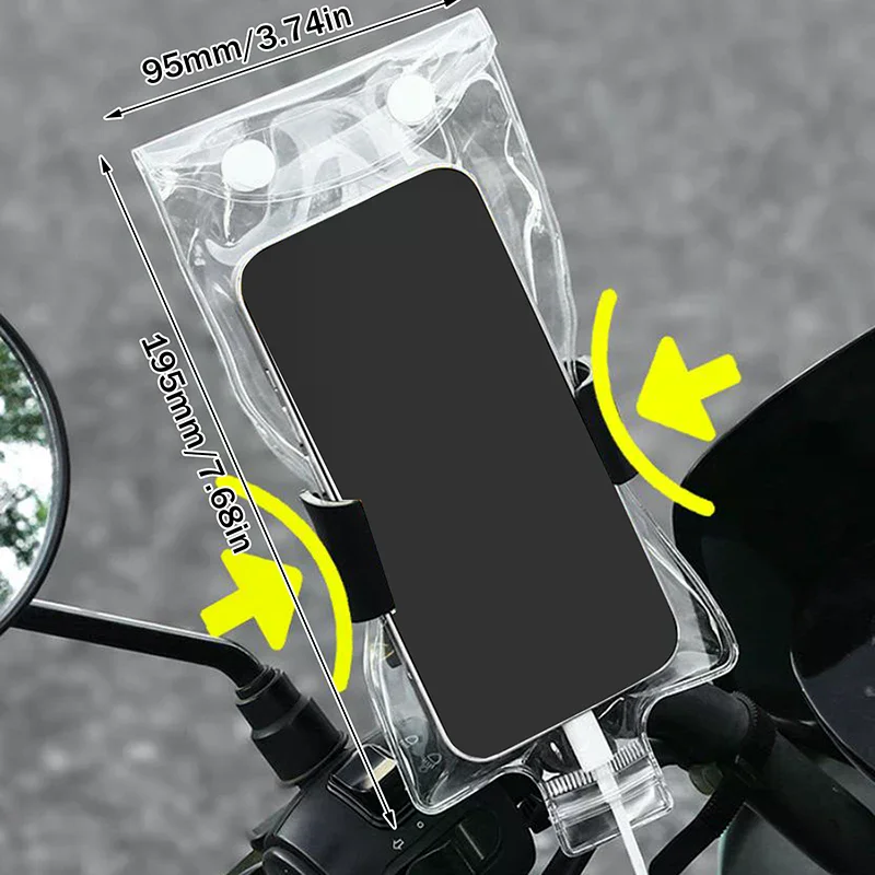 Transparent Waterproof Phone Case Touch Screen Under 7.2 Inches Mobile Phone Cover With Lanyard Phone Sealed Bag Swimming&Diving view 3