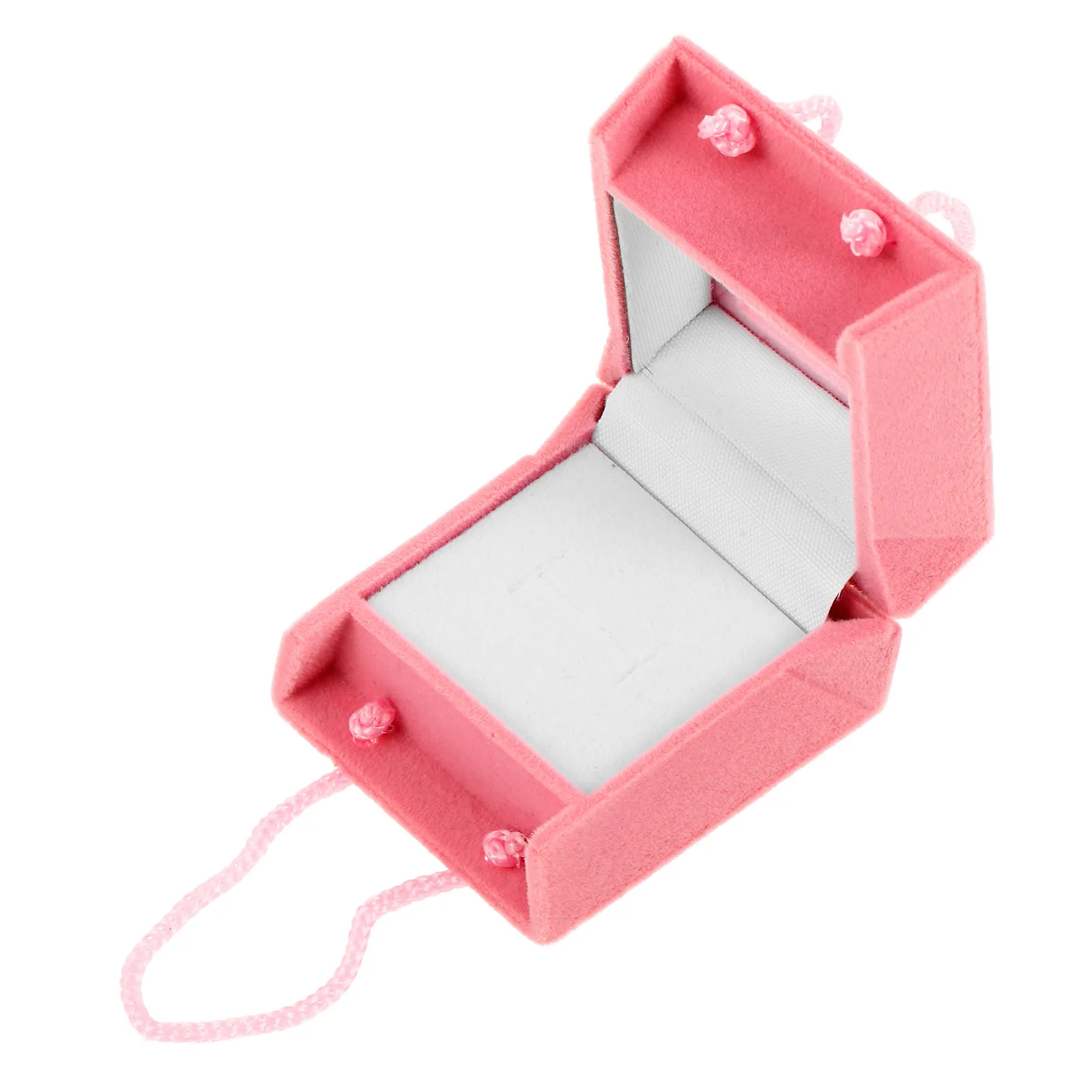 Small Ring Box for Wedding Rings Engagement Jewelry Storage Case Cute Shaped Flocking Interior Ring Organizer Earring Box Gift