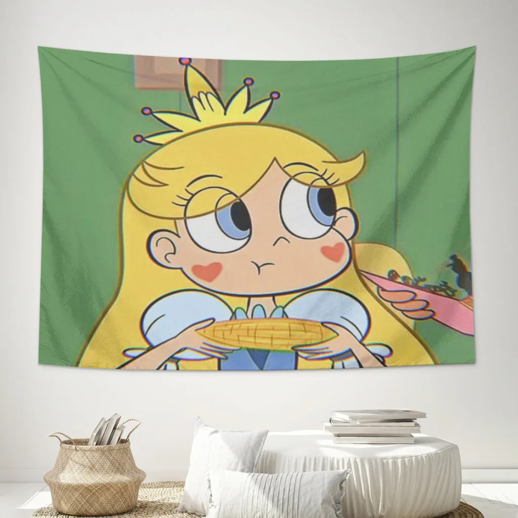 

Princess Star Butterfly Tapestry Wall Hanging Celestial Floral Tapestry Wall Carpets Dorm Decor Carpet