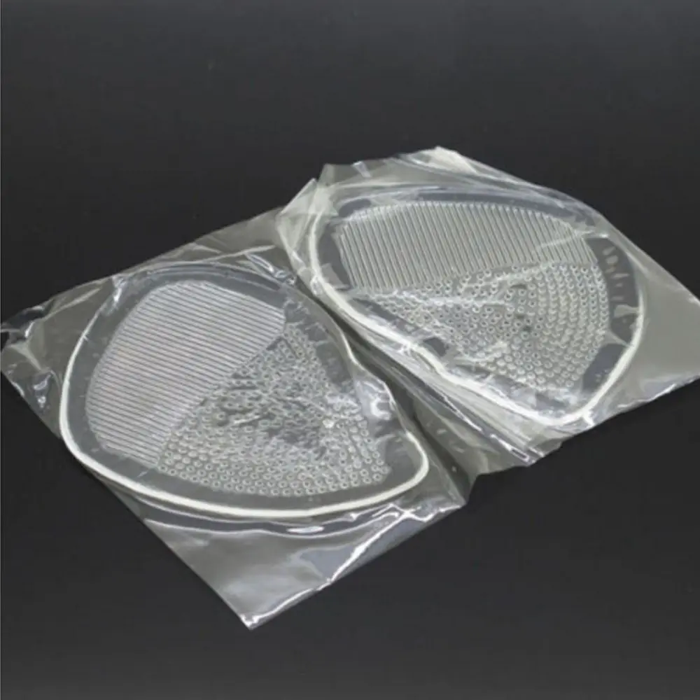 Sola meia palmilha cuidados elástico 1 par sapato gel almofada confortável sapato almofada silicone antepé