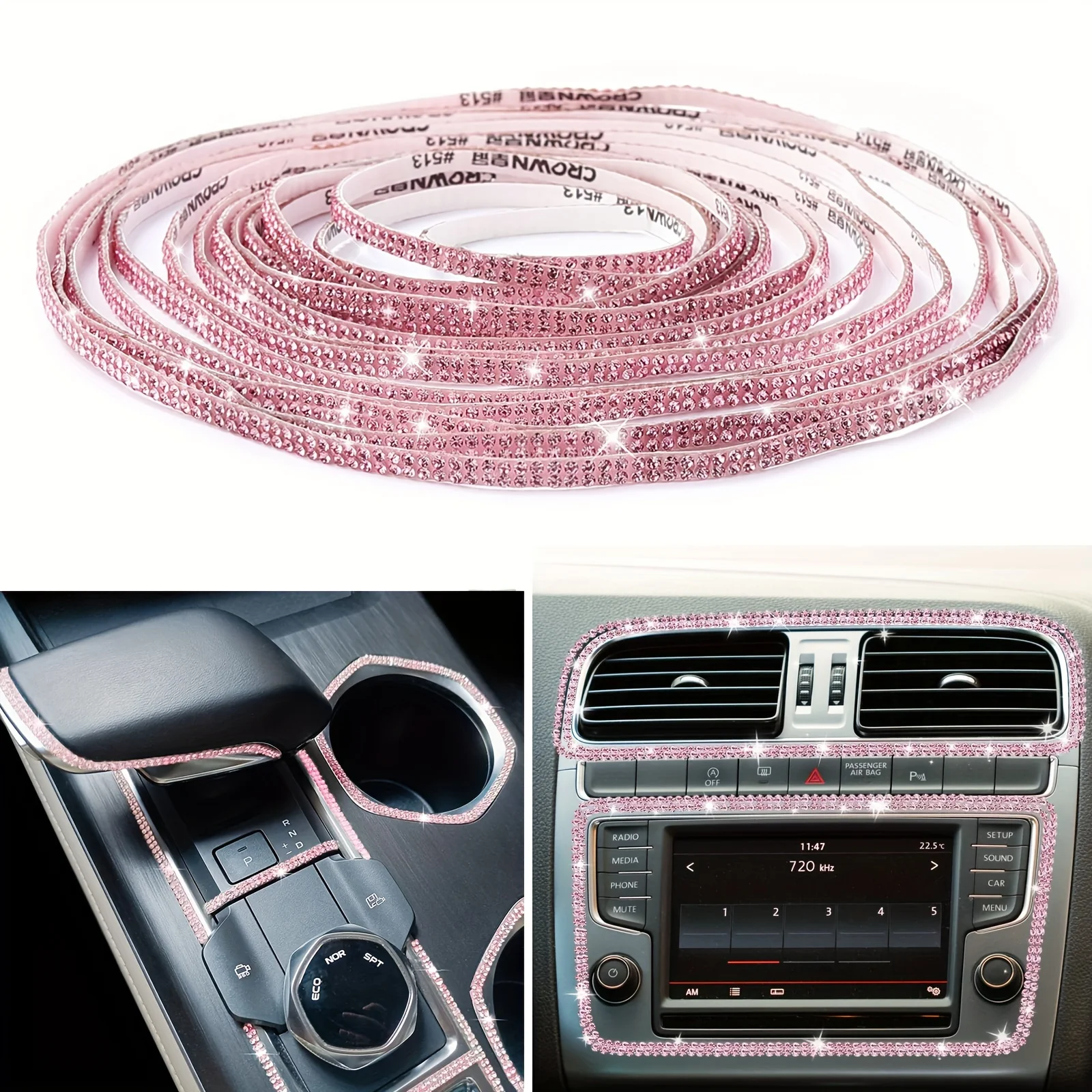 Car Decorative Stickers Auto Crystal Artificial Diamond Girls Car Decoration Accessories Auto Interior Cover  Waterproof amagi