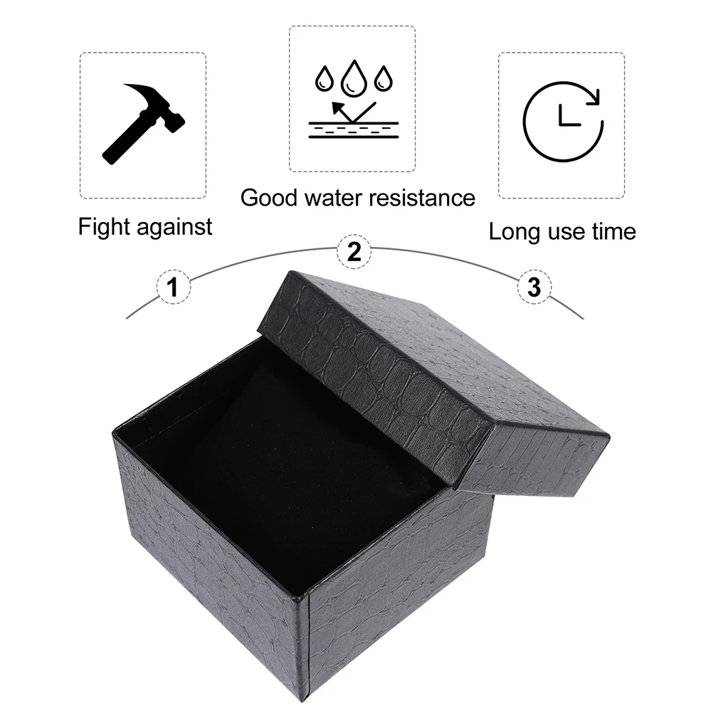 

10pcs Watch Box Pattern Jewelry Storage Display Case for Men Lightweight Travel Suitcase Compatible