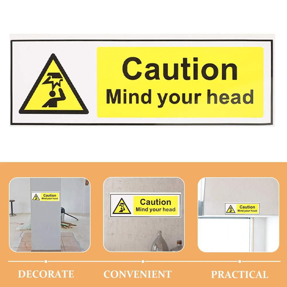 

Low Overhead Clearance Sign Self Adhesive Warning Sticker For Indoor Outdoor Use Watch Your Head Safety Label Traffic Safety
