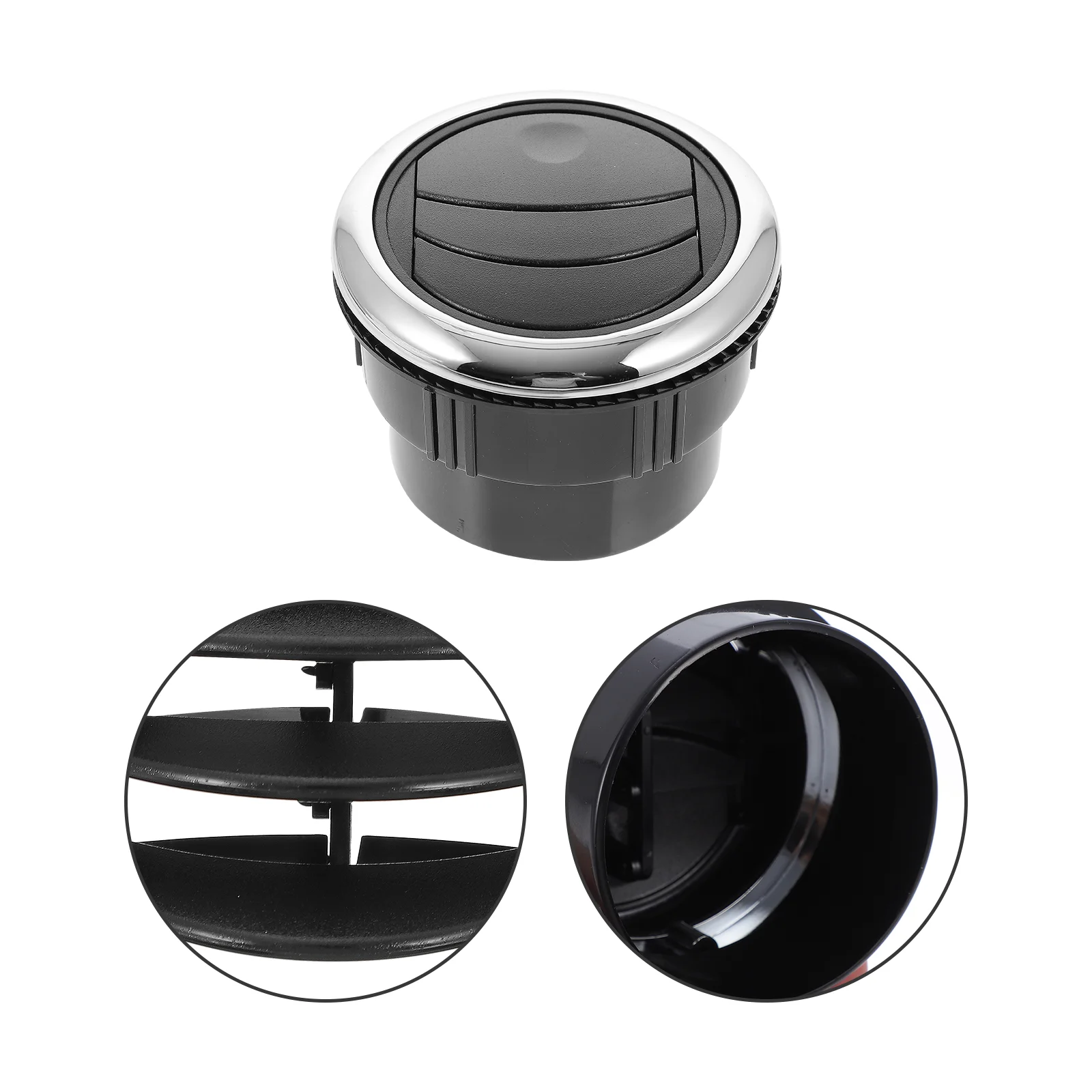 

2 Pcs AC Vents for Bus Air Conditioner Outlet Conditioning RV Black Abs Supplies