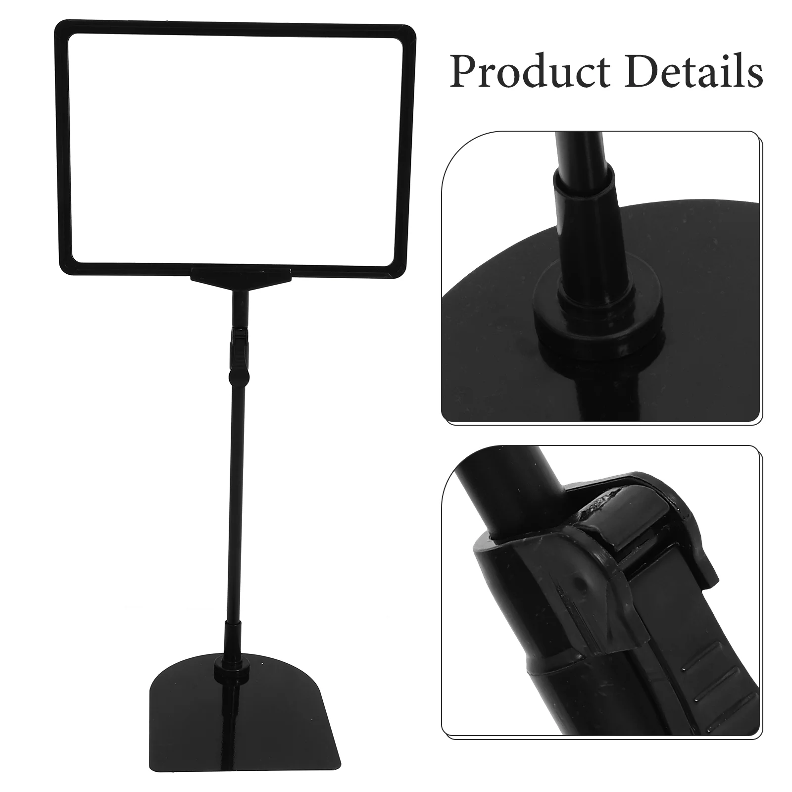 Supermarket Price Tag Display Stand Fruit Sign Label Poster Blackboard Photo Frame Holder Stainless Steel Plastic Office