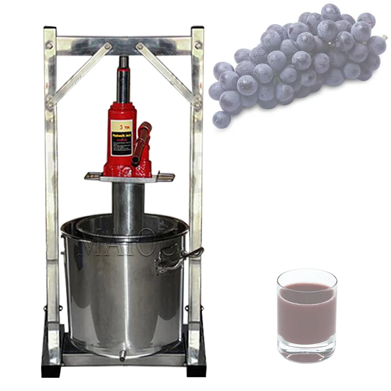 36L Manual Hydraulic Fruit Squeezer Stainless Steel Small Honey Grape Blueberry Mulberry Apple Presser Juicerrape Pulp Juicer