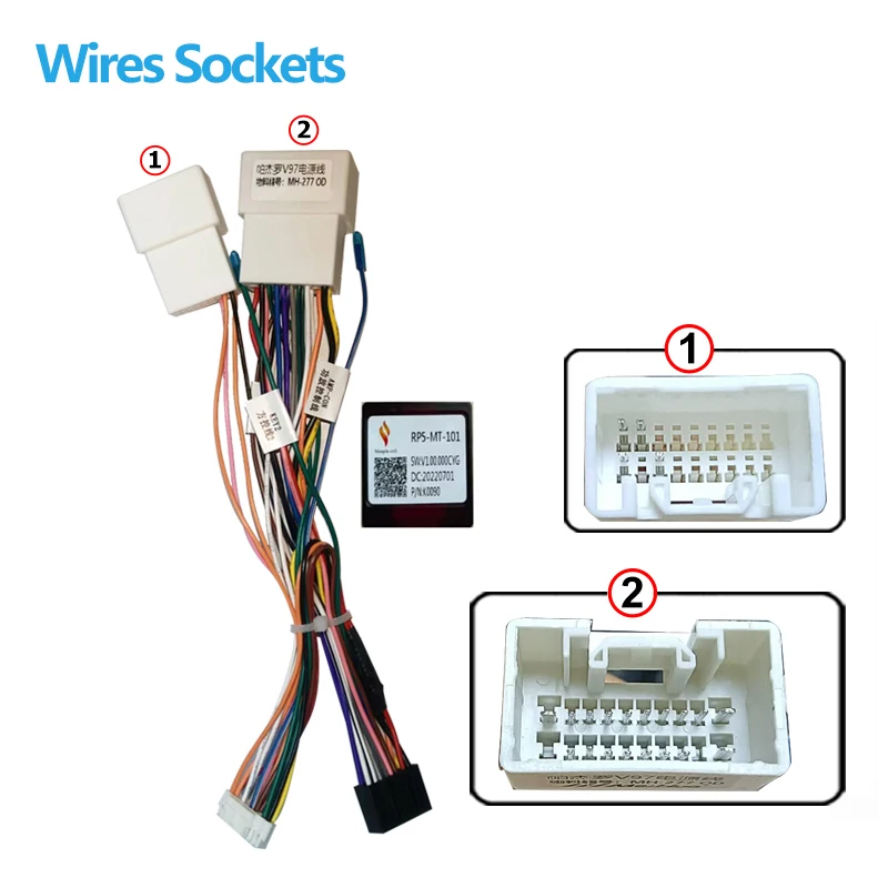 Décodeur de boîte Canbus pour autoradio Android, pour Mitsubishi Pajero V97 V73 V60 Outlan, 16 broches, prise de faisceau de câblage, câble d'alimentation