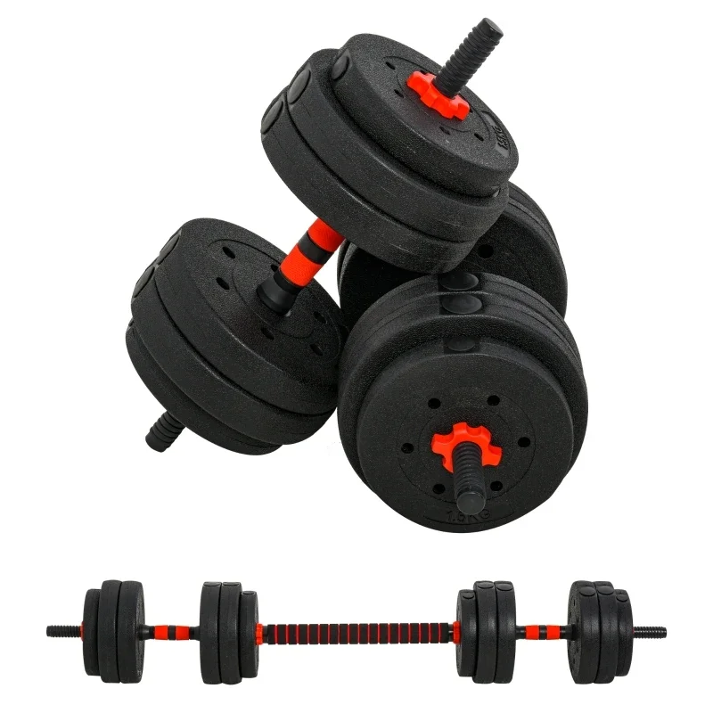 25kg 2 IN 1 Adjustable Dumbbells Weight Set, Dumbbell Hand Weight Barbell for Body Fitness, Lifting Training for Home, Office, G