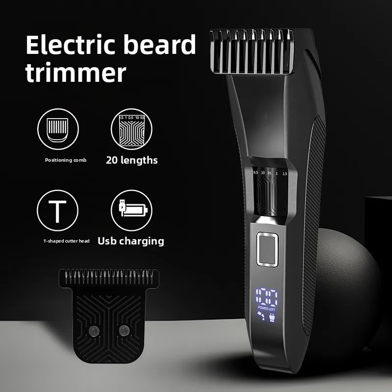 جديد أداة تهذيب اللحية قابلة للشحن الجسم الشعر المتقلب IPX7 مقاوم للماء ماكينة حلاقة كهربائية شاشة ديجيتال ذكية