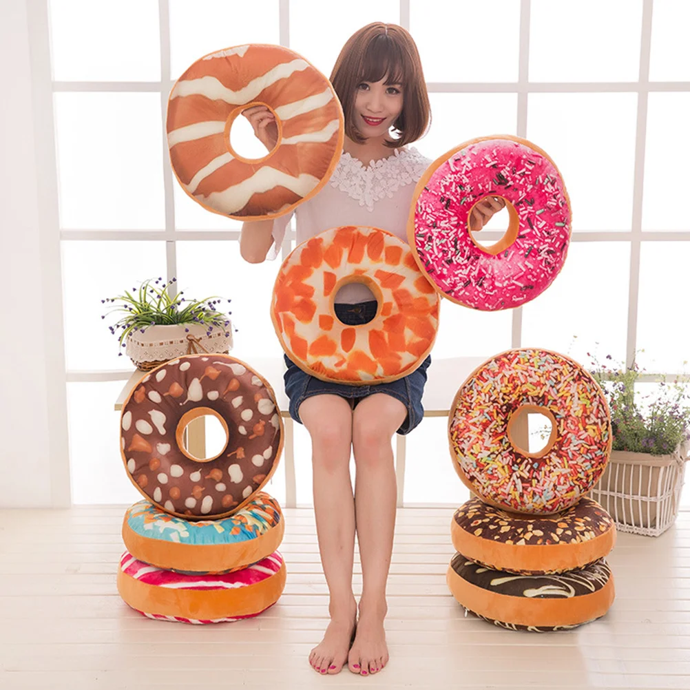 

Donut Cushion Super Soft Comfortable Cosy Seat Back Throw Pillow Doughnut Room Bedroom Home Decor 40cm Classic