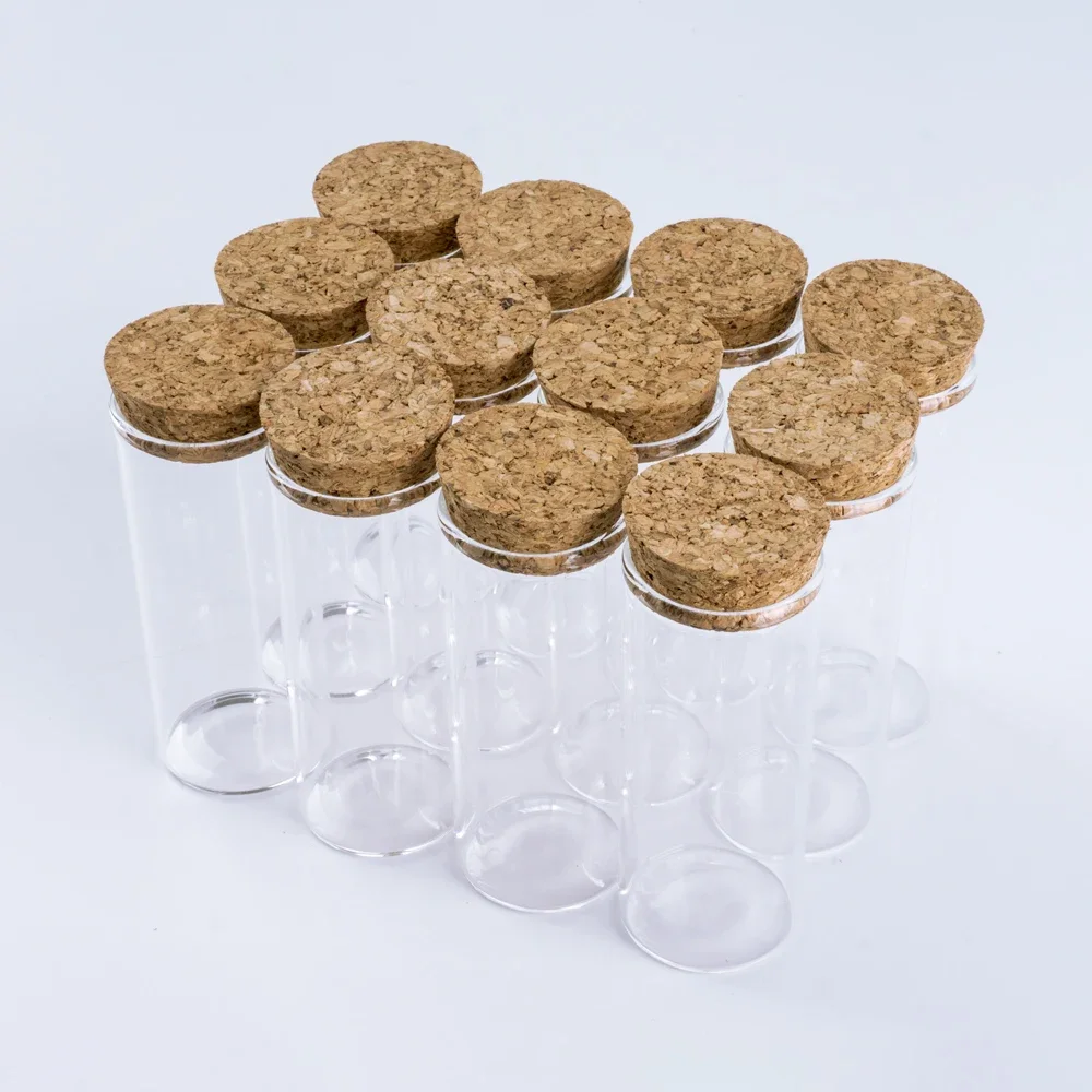 12 Pcs/lot Glass Bottle 90*37mm 70ml Small Stopper Test Tube Storage Spice Bottle Containers Glass jars Vials Cork Bottle