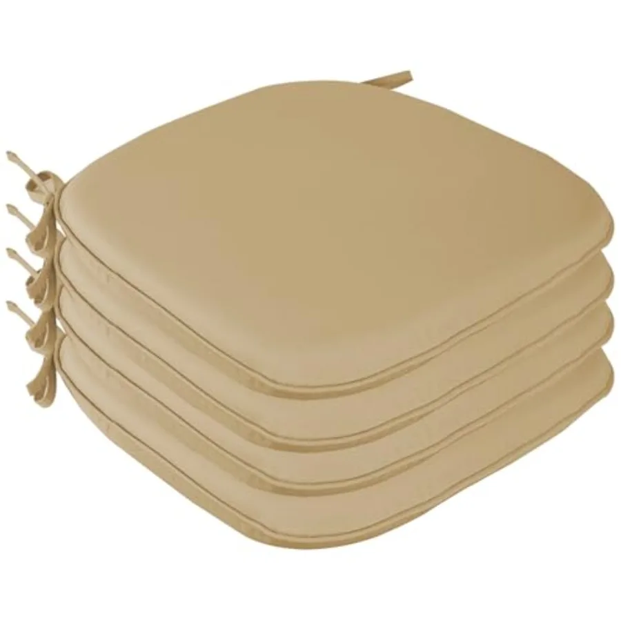 

4-Pack Outdoor Chair Cushions 16x17 Inch Water Repellent U-Shaped Patio Seat Cushions All Weather Garden Chair Pads for Patio Y