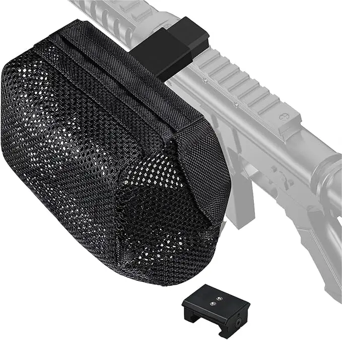 Nylon Mesh Storage Bag Ammo Brass Shell Catcher Mesh Trap With Zippered Tactical Ammo Pouch Military Gear For Hunting Shooting