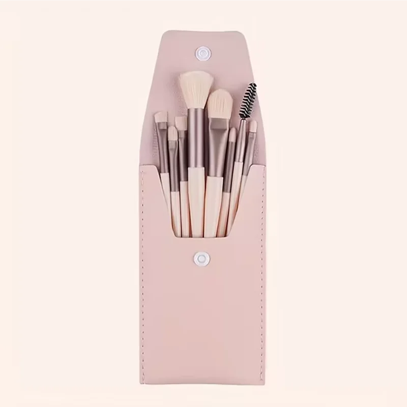 Portable Makeup Brushes Set 8Pcs Soft Fluffy Brushes Eyeshadow Blush  Powder Eyelash Lip Concealer  Concealer Beauty Tool Bag